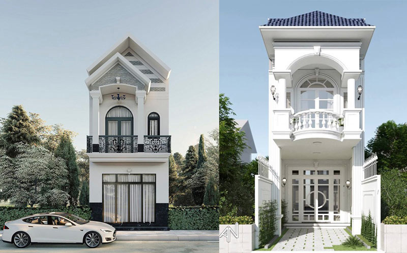 Mẫu nhà tân cổ điển 2 tầng 5x20