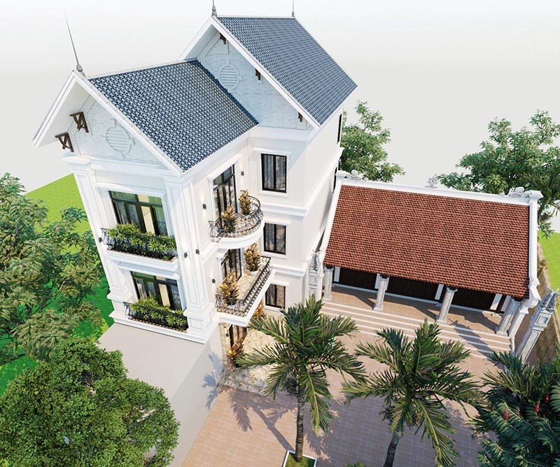 nha-3-gian-7 Thiết kế nhà gỗ 3 gian kết hợp nhà ở