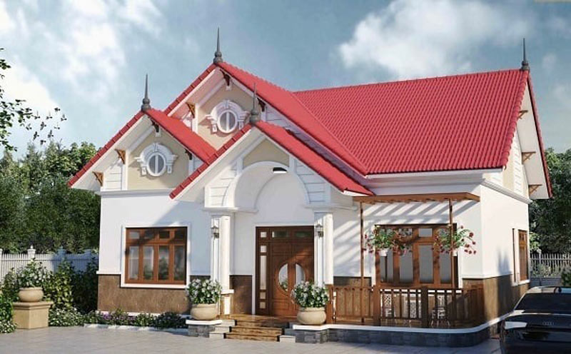 Mẫu nhà mái ngói cấp 4