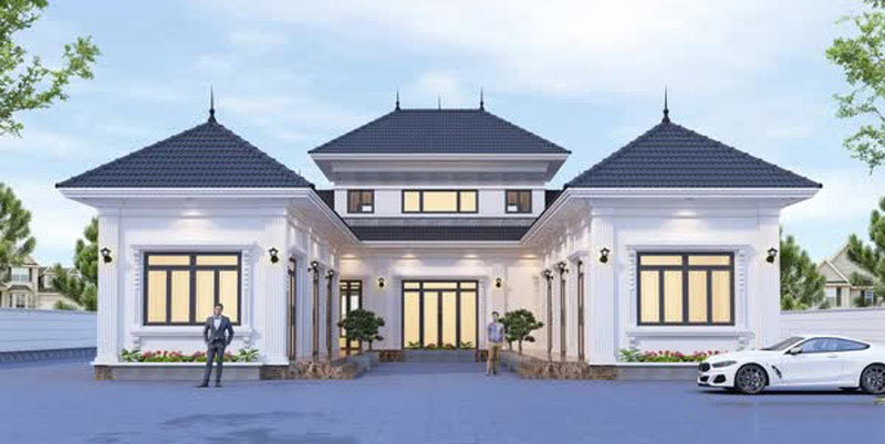 Mẫu nhà cấp 4 chữ U