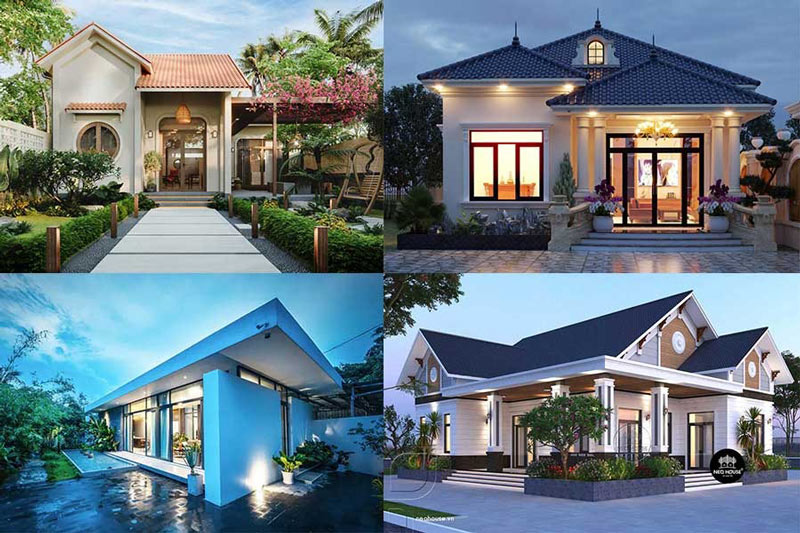 Các kiểu nhà cấp 4 theo kiểu mái