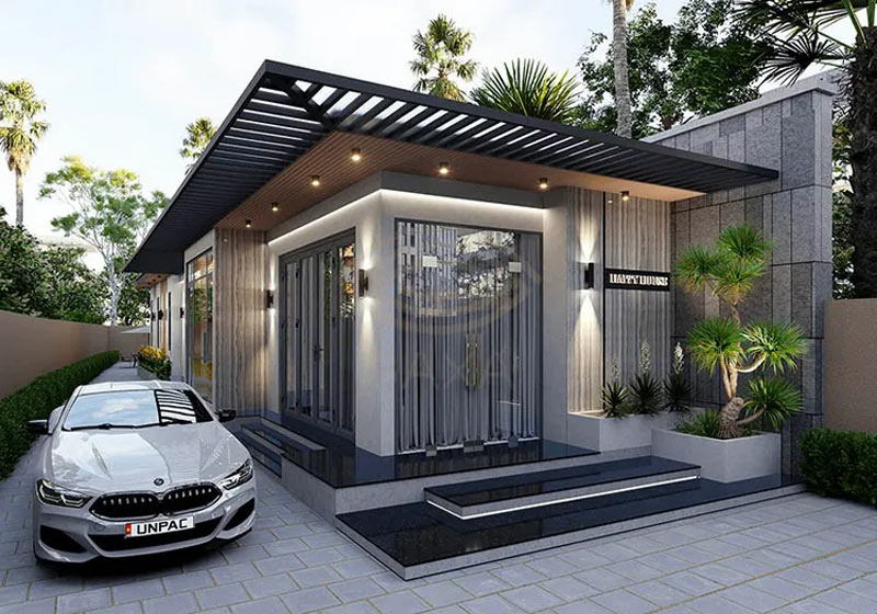 Mẫu nhà cấp 4 hiện đại 1