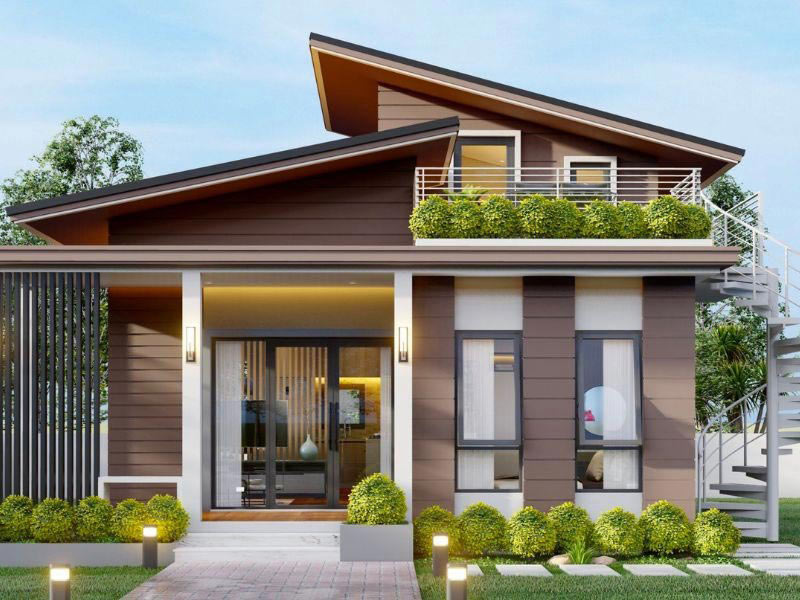 nhà cấp 4 mái lệch giá rẻ