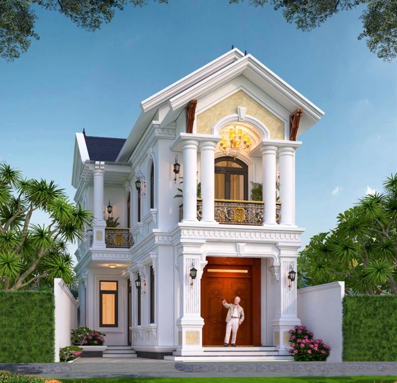 nha-chu-l-9 Mẫu nhà chữ L tân cổ điển