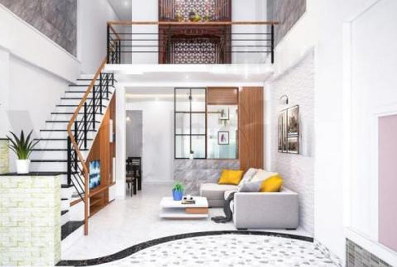 nha-gac-lung-2-phong-ngu-21 Mẫu nhà cấp 4 gác lửng 2 phòng ngủ