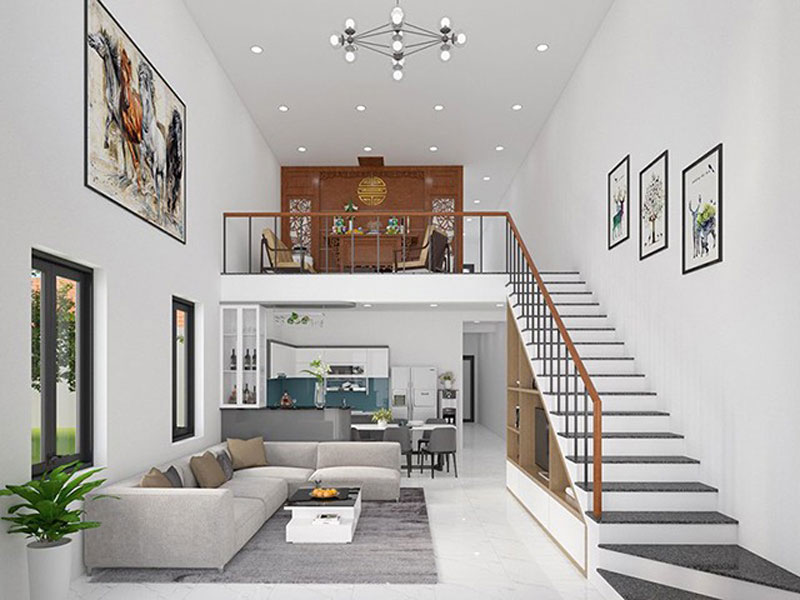 nha-gac-lung-20 Nhà gác lửng có phòng thờ 1