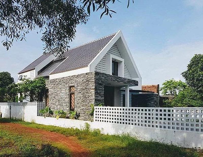 Mẫu nhà cấp 4 lợp ngói có gác lửng Mẫu nhà cấp 4 lợp ngói có gác lửng