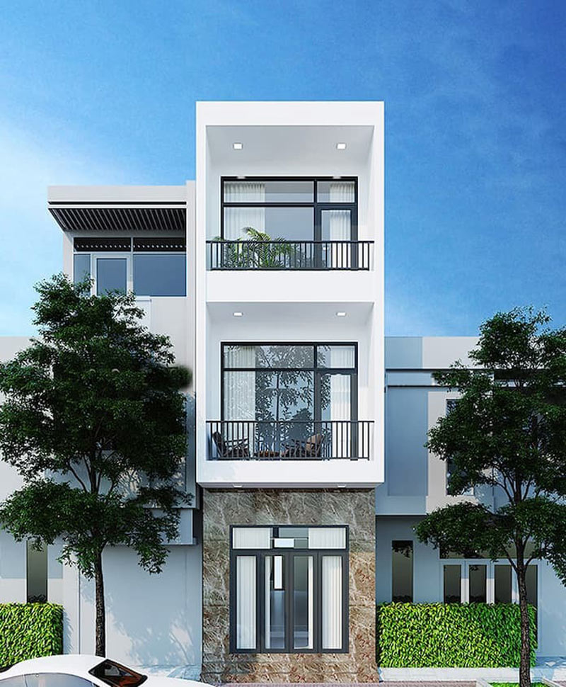 Mẫu thiết kế nhà 4x10m 3 phòng ngủ