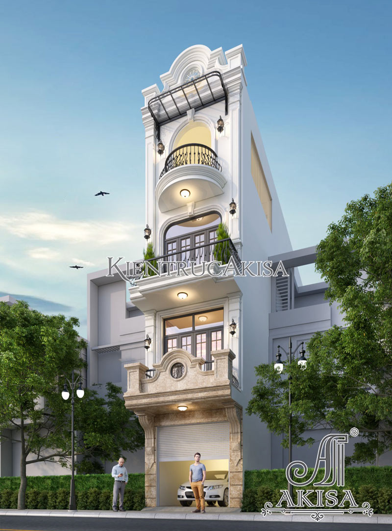 nha-ong-3-tang-tan-co-dien-3 Mẫu nhà ống tân cổ điển 3 tầng mặt tiền 5m