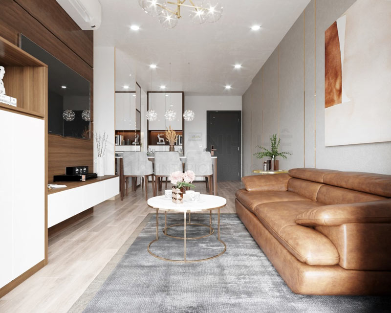 thiet-ke-phong-khach-lien-ke-bep-1 Có nên thiết kế phòng khách liền bếp không