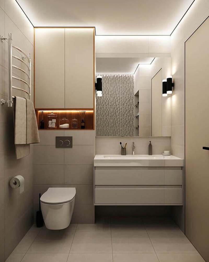 trang-tri-nha-ve-sinh-7 Tối ưu kệ tủ, vật dụng trang trí phòng tắm