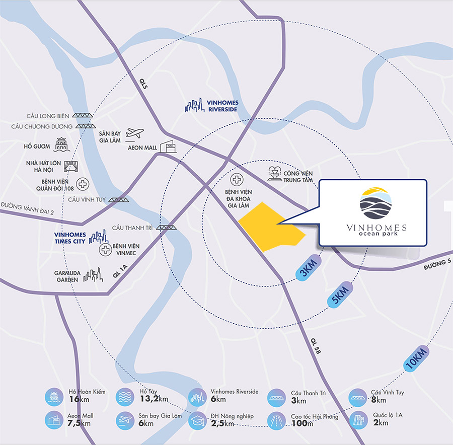vinhomes ocean park gia lam cach ha noi 15km