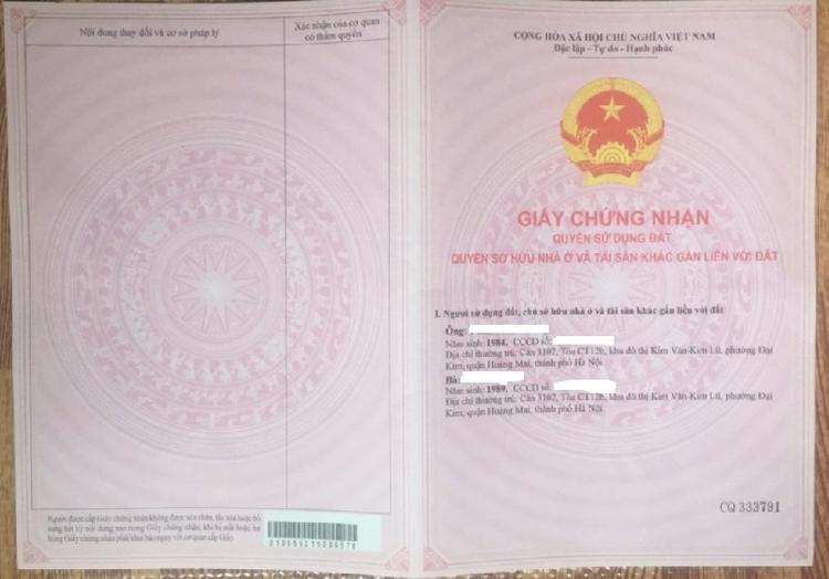 Hình ảnh Sổ hồng chung