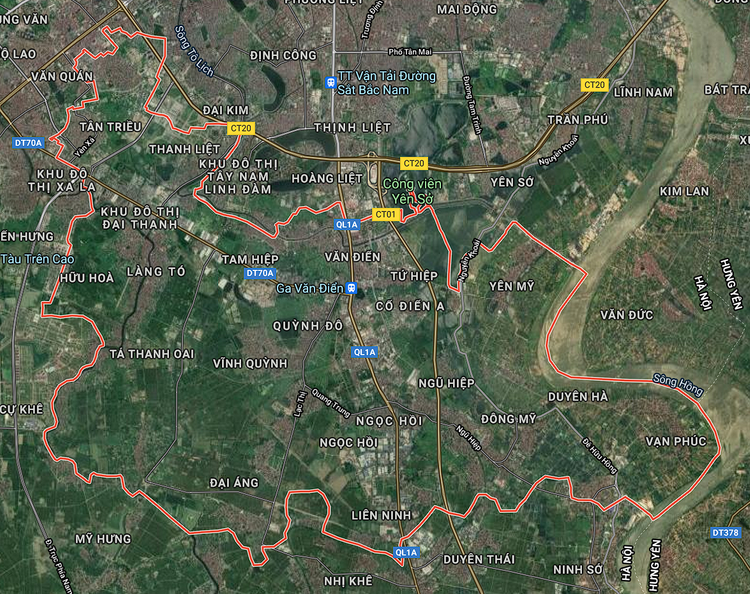 20220911133553-1689 Bản đồ huyện Thanh Trì, Hà Nội từ google maps