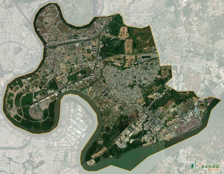 bản đồ quận 2 trên vệ tinh
