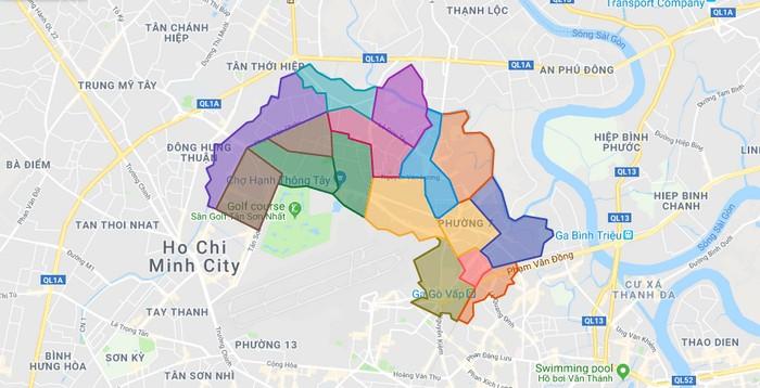 bản đồ gò vấp