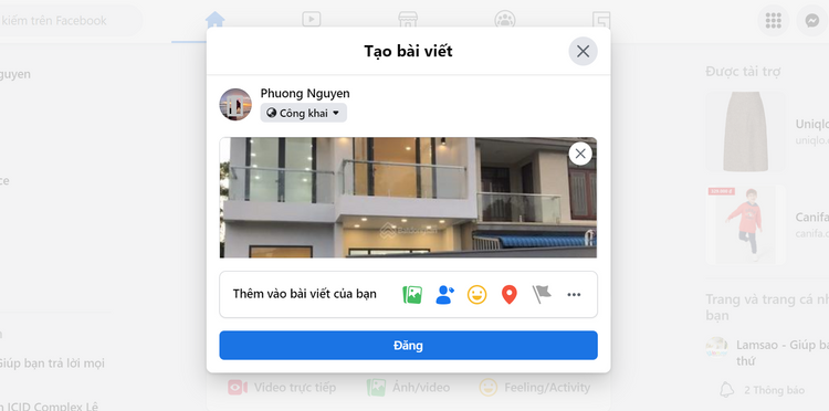 đăng tin rao lên mạng xã hội