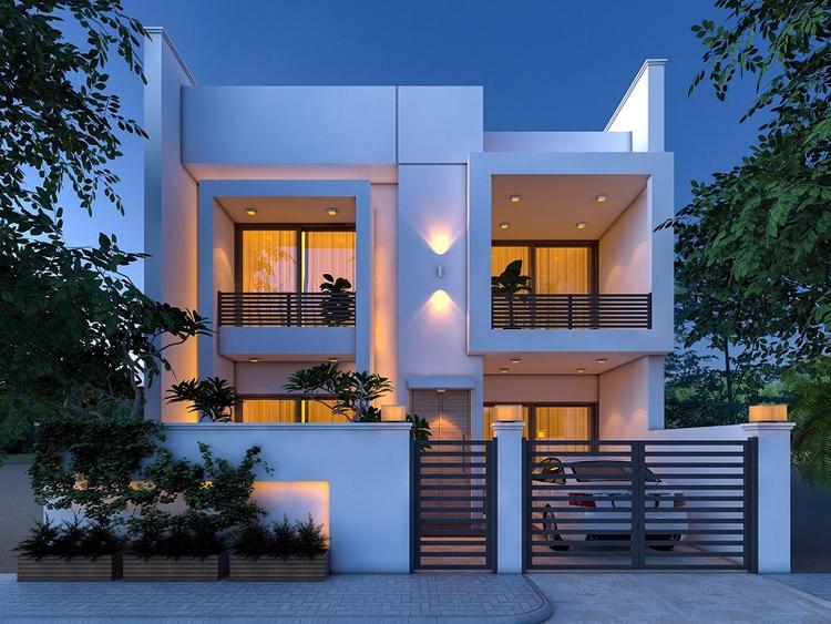 Một mẫu nhà cấp 3 xây theo phong cách hiện đại