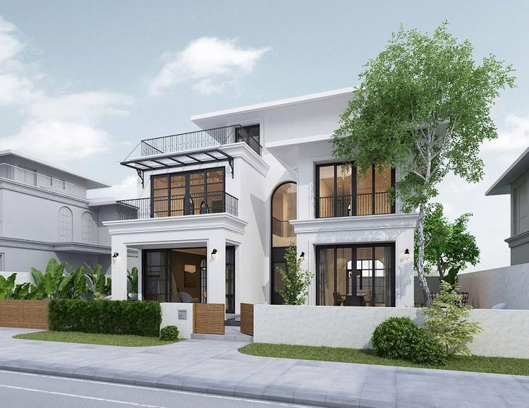 Một mẫu nhà cấp 3 kiểu truyền thống khác nhưng đã được cách điệu