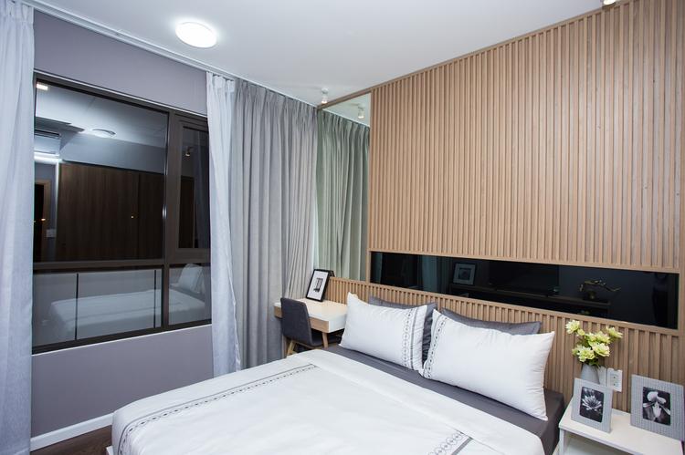 nhà mẫu phòng ngủ căn 56m2 Mizuki Park