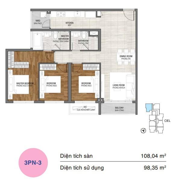 20221219152329-92a5 Mặt bằng căn hộ One Verandah 3 phòng ngủ loại 3