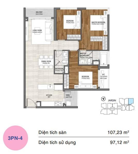 20221219152515-a6f8 Mặt bằng căn hộ One Verandah 3 phòng ngủ loại 4
