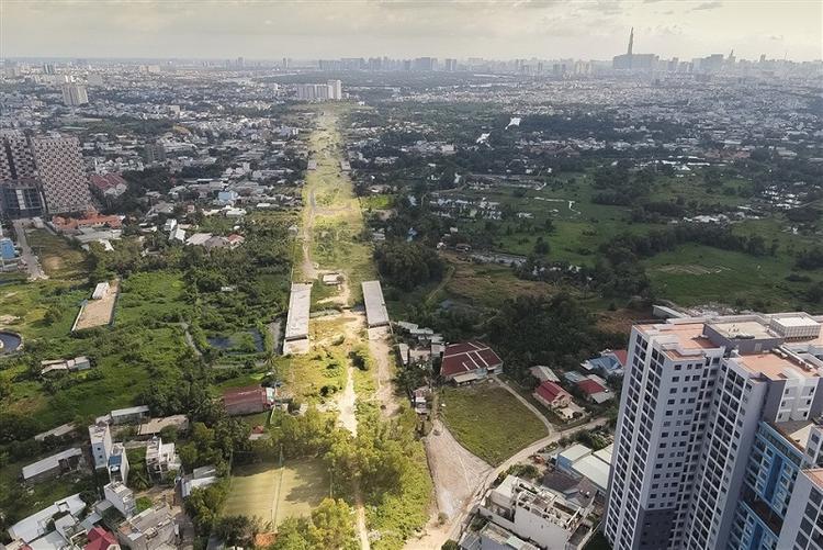 Vành đai 2 đoạn từ đường Phạm Văn Đồng đến nút giao Gò Dưa dừng thi công từ lâu