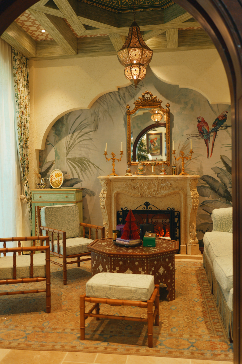 Phòng Trà Morocco mang lại cảm giác dịu mát và thư thái