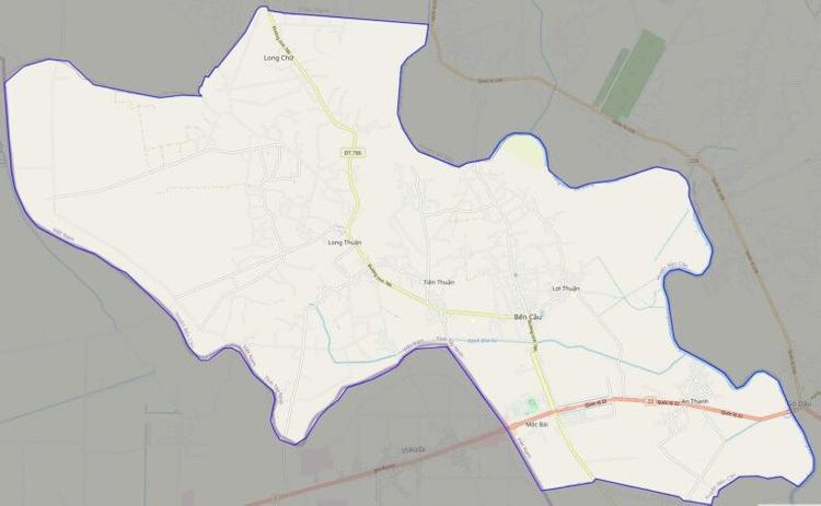 Bản đồ giao thông huyện Bến Cầu