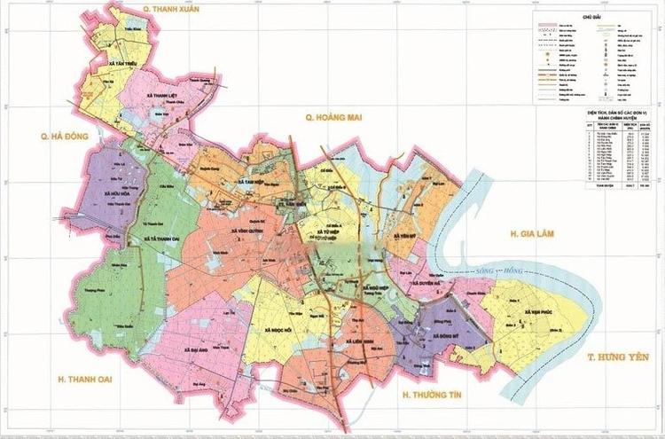 Bản đồ quy hoạch giao thôn huyện Thanh Trì, Hà Nội