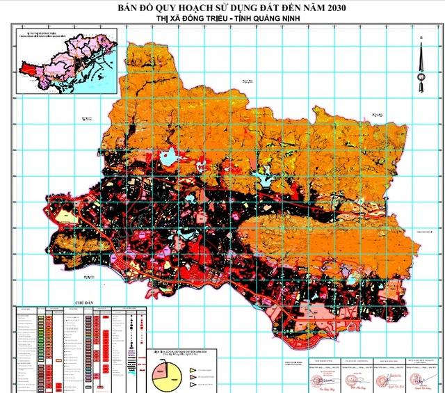Bản đồ Quảng Ninh: Quy hoạch thị xã Đông Triều