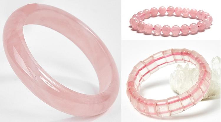 Trang sức làm từ đá thạch anh hồng