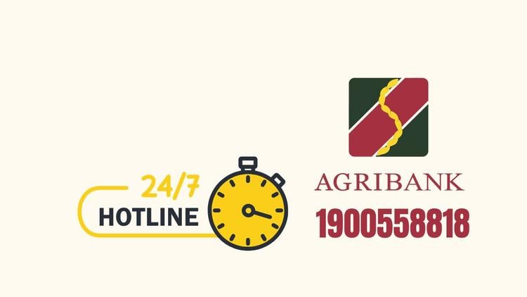 Số hotline 24/7 của ngân hàng Agribank.