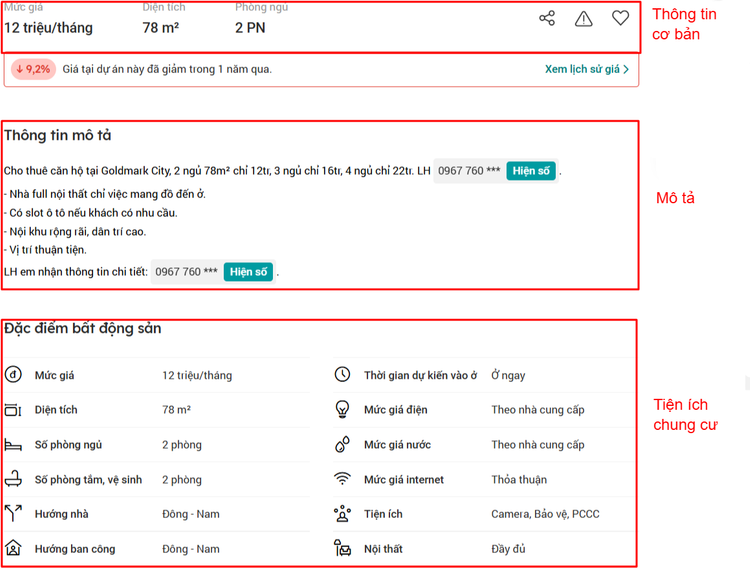 Thông tin tiện ích căn hộ chung cư Goldmark City 136 Hồ Tùng Mậu