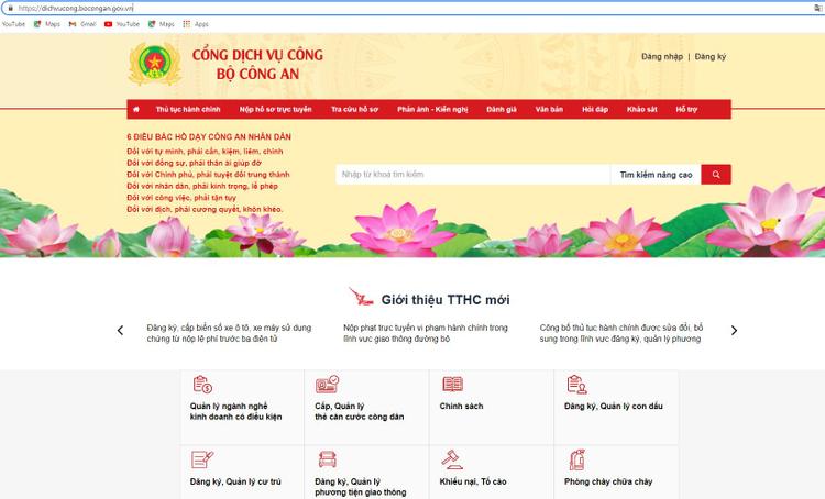 Người dân có thể đăng ký tạm trú qua Cổng dịch vụ công Bộ Công an