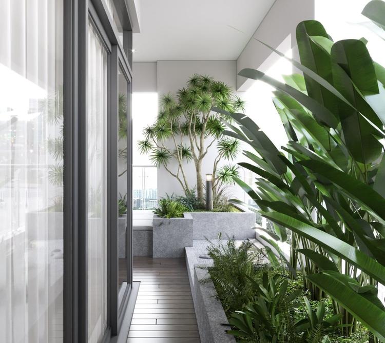 lo-gia-dep-1 Lô gia thường được che chắn khỏi tác động xấu của thời tiết bởi vách tường hoặc vách kính