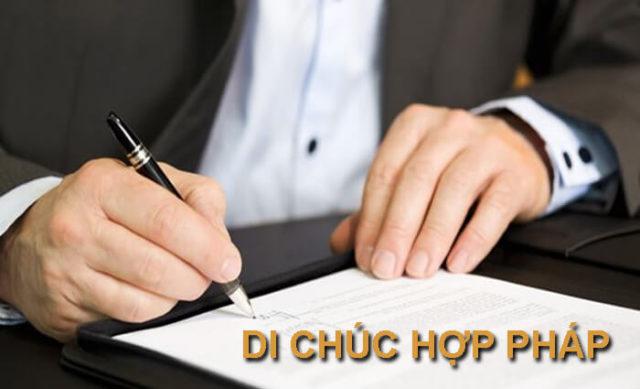 lập di chúc hợp pháp