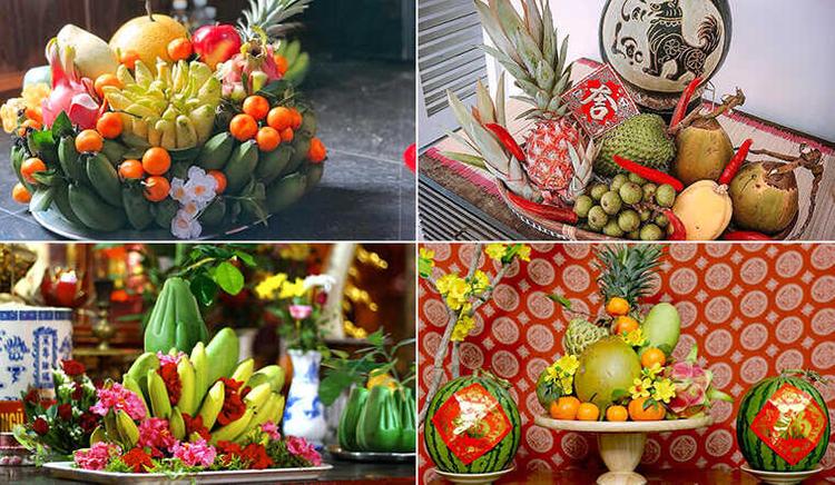 Một số mẫu mâm ngũ quả ngày Tết của người Việt