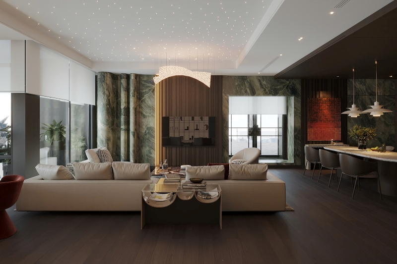 Định nghĩa sự xa xỉ trong thiết kế penthouse