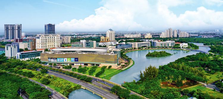 Trung tâm quận 7 với Phú Mỹ Hưng là khu vực đô thị kiểu mẫu của cả nước.
