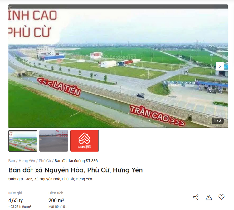 Đất nền Phù Cừ Hưng Yên