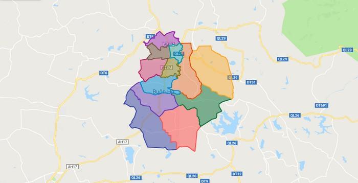 Bản đồ Thị Xã Buôn Hồ
