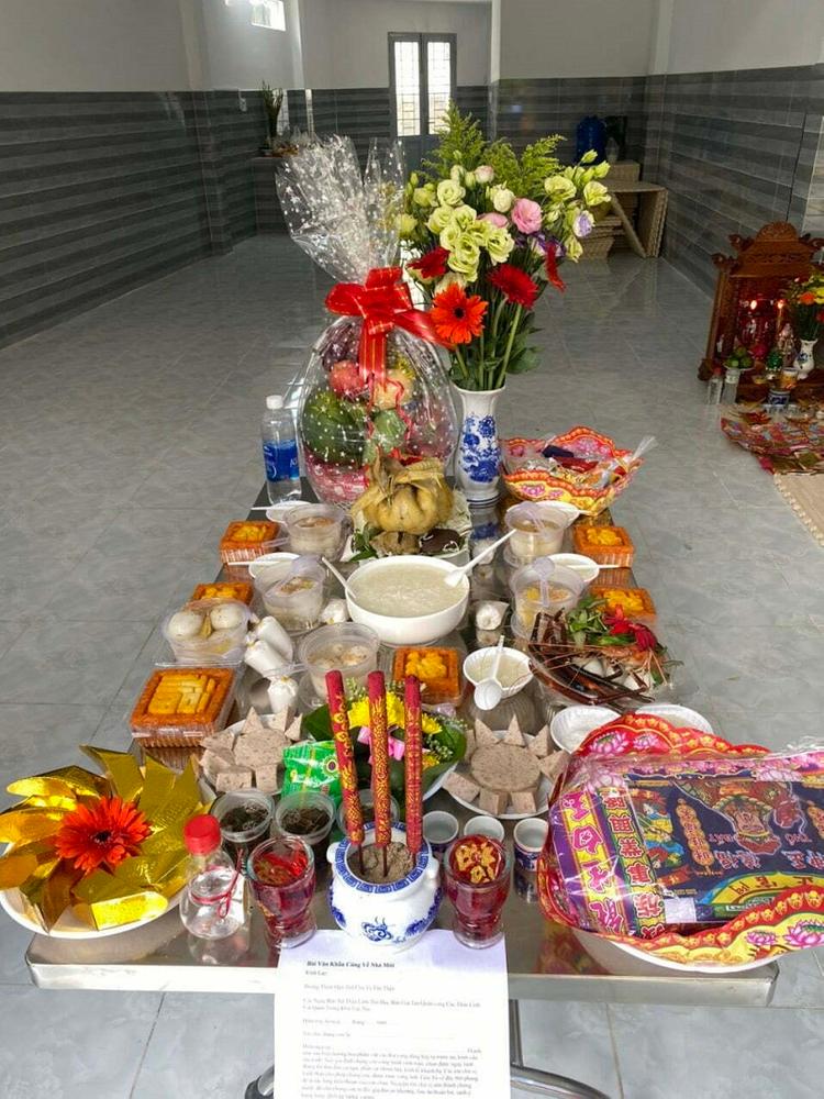Hình ảnh mâm cúng nhập trạch của một gia đình