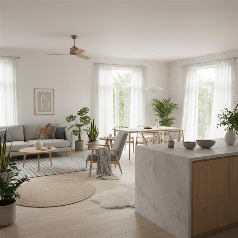 Trong Scandinavian ánh sáng được tận dụng để tạo ra sự rạng rỡ, tích cực