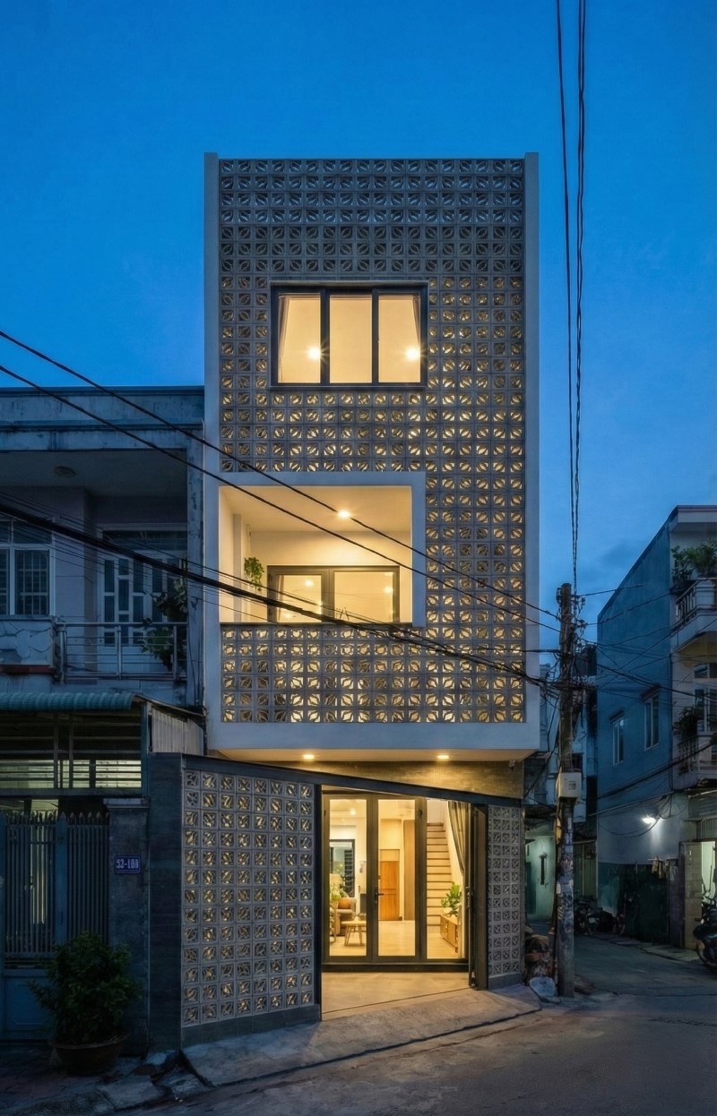 Phong cách Hiện đại lại cực kỳ linh hoạt với mặt tiền hẹp